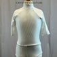 *Brand New* White and Metallic Silver Fishnet Biketard