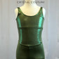 *Brand New* Olive Green Metallic Lycra Unitard