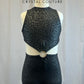 *Brand New* Black Pleather Cheetah Unitard with Cutouts