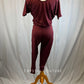 *Brand New* Maroon Blousy T-Shirt Unitard with Jogger Pants