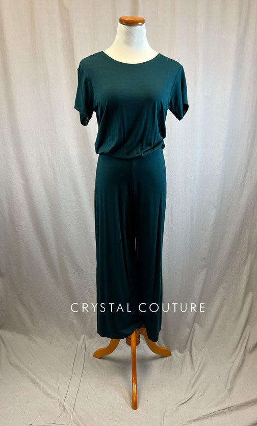 *Brand New* Teal Blousy T-Shirt Unitard with Jogger Pants