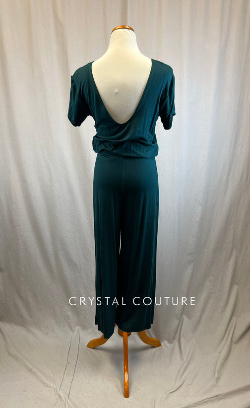 *Brand New* Teal Blousy T-Shirt Unitard with Jogger Pants