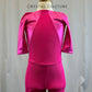 *Brand New* Hot Pink Metallic and Ribbed Unitard