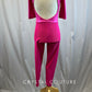 *Brand New* Hot Pink Metallic and Ribbed Unitard