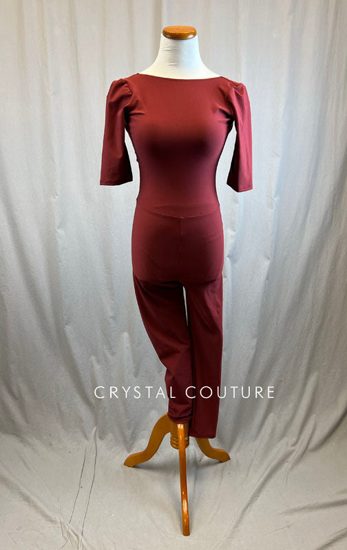 *Brand New* Maroon Lycra Unitard