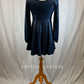 *Brand New* Navy Blue Metallic Long Sleeve Dress