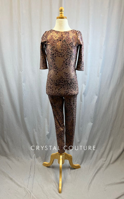 *Brand New* Mauve Cheetah Lycra Unitard