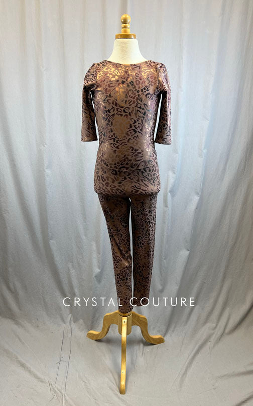*Brand New* Mauve Cheetah Lycra Unitard