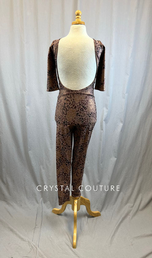 *Brand New* Mauve Cheetah Lycra Unitard