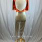 *Brand New* Orange and Ivory Metallic Unitard