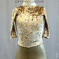 *Brand New* Ivory Velvet and Metallic Unitard