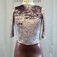*Brand New* Lavender Velvet and Metallic Unitard