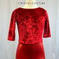 *Brand New* Red Velvet and Metallic Unitard