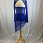 *Brand New* Purple Mesh Dress with Lycra Inserts and Appliques - Rhinestones