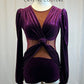 *Brand New* Plum Velvet Leotard with Mesh Inserts