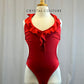 *Brand New* Red Ruffle Cutout Leotard