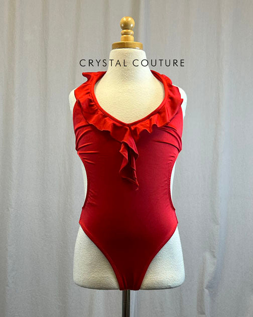 *Brand New* Red Ruffle Cutout Leotard
