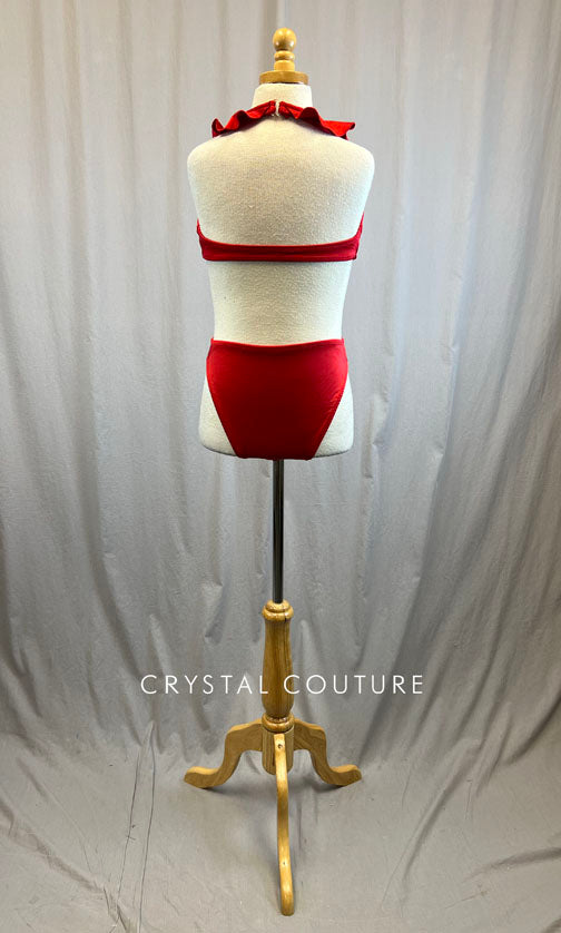 *Brand New* Red Ruffle Cutout Leotard