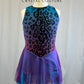 *Brand New* Blue and Purple Ombre Cheetah Print Skating Dress