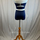 *Brand New* Navy Blue Halter Bra Top with Silver Ring and Brief