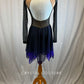 *Brand New* Black and purple ombre sublimated flame skating dress