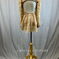 *Brand New* Rose long sleeve dress with gold lace overlay