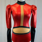 *Brand New* Red and black puff long sleeve leotard