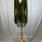 *Brand New* Olive green mesh overlay long sleeve dress