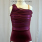 *Brand New* Burgundy mesh overlay leotard with connected fuchsia metallic top