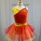 *Brand New* Red and yellow tutu dress- Rhinestones
