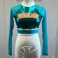 *Brand New* Teal metallic and mesh long sleeve Eagles top