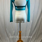 *Brand New* Teal metallic and mesh long sleeve Eagles top