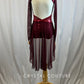 *Brand New* Maroon sequin, mesh, and lace high neck dress