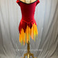 *Brand New* Red flame supplemented skating dress