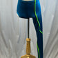 *Brand New* Dark teal one leg bottom with neon green accent