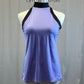 *Brand New* Violet and black high neck spandex top