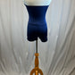 *Brand New* Navy blue V neck halter biketard -Rhinestones