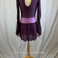 *Brand New* Plum and violet mesh pleated skating dress -Rhinestones