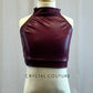 *Brand New* Maroon high neck top matte metallic