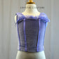 *Brand New* Violet velvet corset top with mesh straps