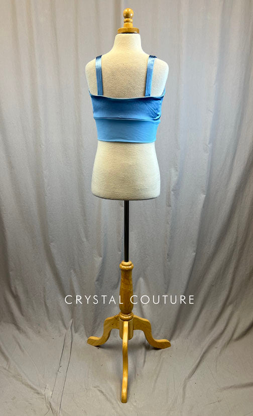 *Brand New* Light Blue Satin and Lycra Bra Top