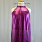 *Brand New* Shiny Magenta Sheer Dress Overlay with Magenta Crop Top