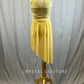Gold Mesh Overlay Lyrical Dress with Applique