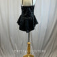 Black sequin high neck leotard with short skirt attached -Rhinestones