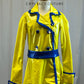 Yellow and Blue Raincoat Dress -Rhinestones