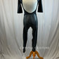 *Brand New* Black and Grey Snakeskin Unitard with Quarter Sleeves