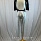 *Brand New* Black and White Snakeskin Unitard with Quarter Sleeves