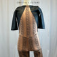 *Brand New* Black and Apricot Snakeskin Unitard with Quarter Sleeves