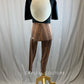 *Brand New* Black and Apricot Snakeskin Unitard with Quarter Sleeves