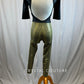 *Brand New* Black and Olive Green Snakeskin Unitard with Quarter Sleeves